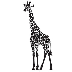 Naklejka premium Giraffe silhouette design for t-shirt and logo.
