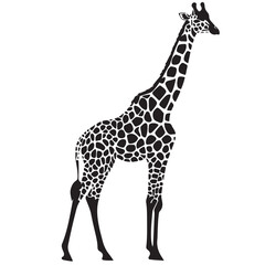 Naklejka premium Giraffe silhouette design for t-shirt and logo.