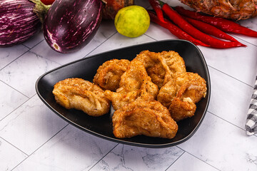 Tibetian fried momo stuffed dumplings