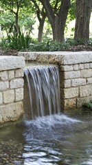 Small waterfall in a park