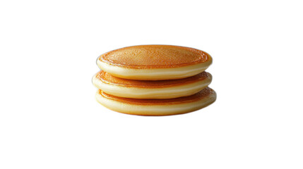 Realistic Photography of Delicious Pancakes Stacked on a Plate with Isolated Background Ideal for Food Imagery or Recipes