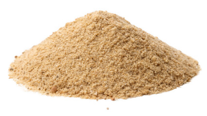 Pile of Fine Brown Grain Isolated on White Background