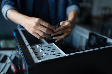 IT Engineer installing Hardware Equipment Development Facility Engineer  Maintenance computer Motherboard Electronic repair shop technology business