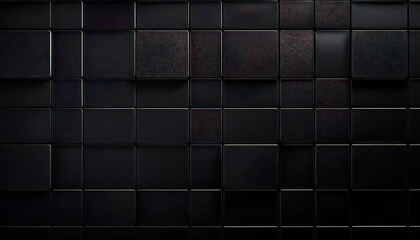 Naklejka premium 抽象的な黒の幾何学的形状。黒色の正方形のレイアウト背景。Abstract black geometric shapes.Black square layout background.
