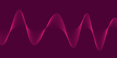 Digital frequency equalizer. digital Stylized line art. wavy lines and geometric design and modern grid background. Wave of many glittering lines. Creative line art. design. Vector illustration EPS 10