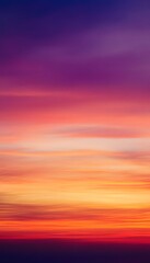 Fototapeta premium A beautiful colorful gradient sunset with vibrant shades