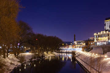 Evening winter Yekaterinburg. December 2024.
