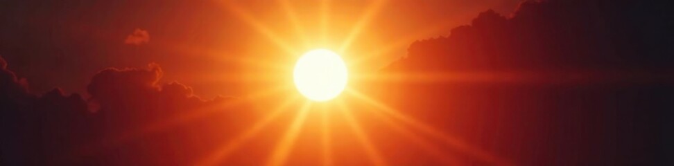 Obraz premium Lens flares on a bright sun with halo effect and colorful rays, sunny halo, shimmering beams, bright aura