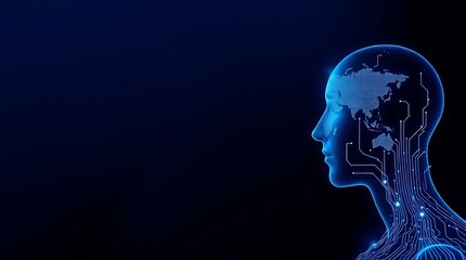 Abstract Technology and AI Background for Futuristic Digital Innovation

