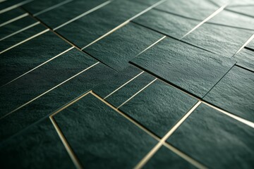 Elegant 3d rendered background with pewter green and soft oat patterns for luxury presentations