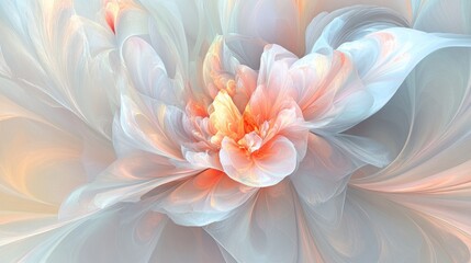 Obraz premium Abstract floral design featuring delicate petals and soft color palette