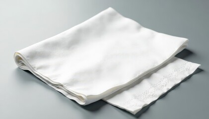 Naklejka premium Pure white napkin, unblemished, ready for use , unfolded, design, clean