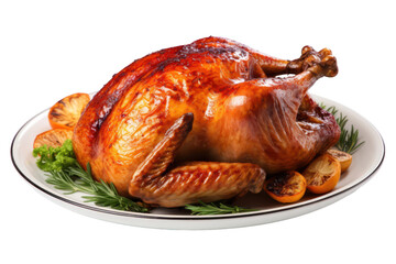 isolated roast chicken meat