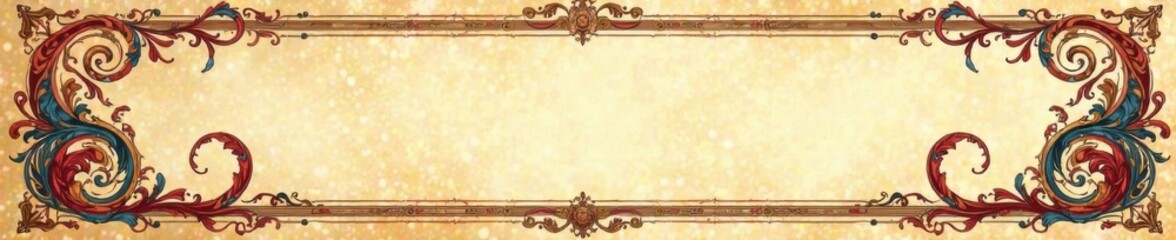 Ornate scroll with curved lines, flourishes, and abstract patterns , abstract pattern, flourish, vector