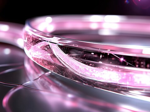 Illuminated Circuit Patterns in Endless Motion