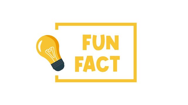 Fun fact animation with bulb. Marketing and advertising tag. did you know template animated video