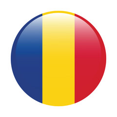Fototapeta premium Romania flag circle icon vector illustration