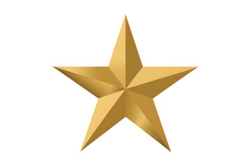 Obraz premium A digital illustration of a golden, fivepointed star, symbolizing achievement, excellence, and success. Its a classic award or merit symbol.