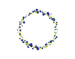 Round blank frame particles png and vector illustration on transparent background..