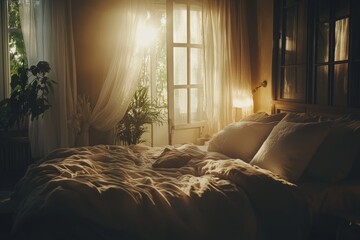Cozy Bedroom With Soft Natural Light and Relaxing Atmosphere