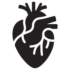 Anatomical Heart Illustration for Medical Education and Health Awareness Projects