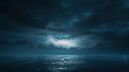 The abstract storm brings a dramatic light show. Dark clouds and rain add to the intense scene.