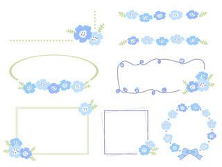 ネモフィラの見出しフレームセット