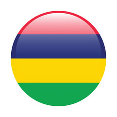 Mauritius flag circle icon vector illustration design