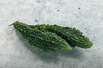 Raw green exotic Bitter melon