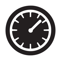 Classic Clock Time Flies Silhouette Vector for Time Management