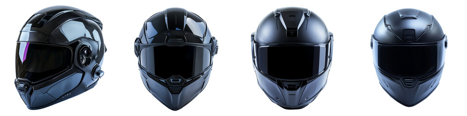 set of A stylish motorcycle helmet, stylish motorcycle helmet, stylish helmet, a stylish bike helmet, stylish bike helmet stylish and safe, a modern stylish helmet, on a transparent backgrounds