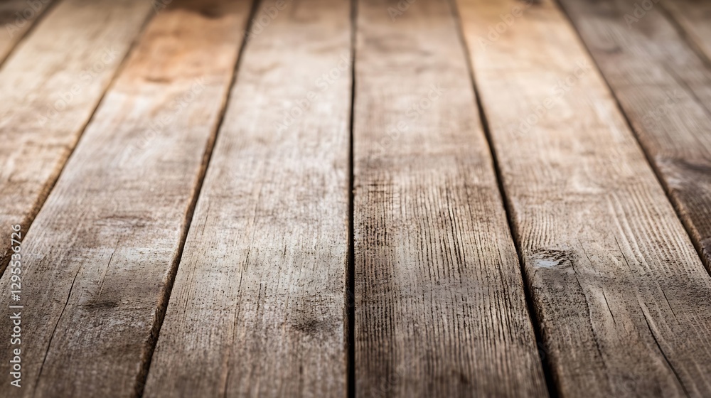 Poster Rustic wooden floor showcasing natural grain patterns and warm textures in a cozy setting : Generative AI