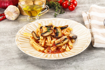 Italian cuisine - casafecce with mushrooms