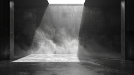 Atmospheric swirling smoke on a dark background with realistic floor haze, ideal for overlays, trailers, text openers, and promotional design backdrops