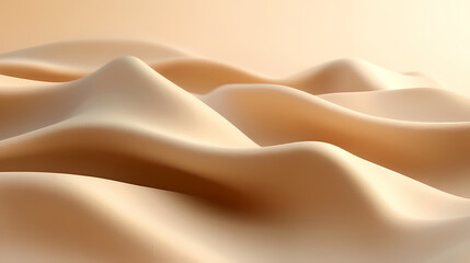 Warm and Flowing Sand Dunes in Desert Landscape