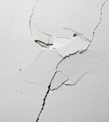A wall with a crack in it