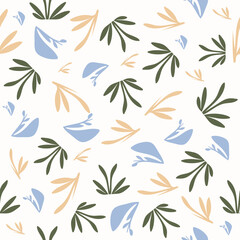 Abstract Leaf Minimalist Pattern Design