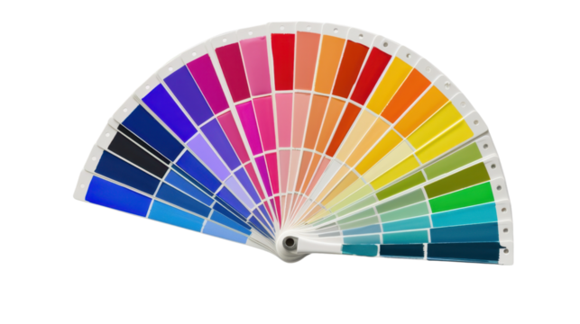 Color palette showing various vibrant hues on transparent background
