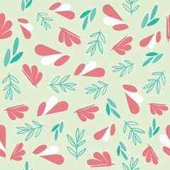 Modern Pastel Floral Seamless Pattern