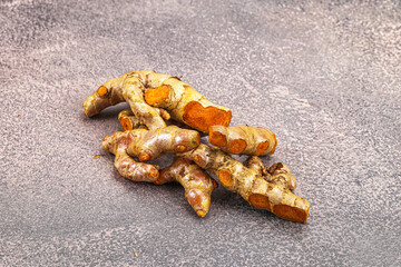 Fresh young Tumeric root heap