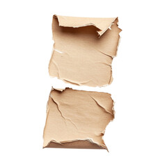 Obraz premium Torn Brown Cardboard Texture Background Paper Ripped Edges