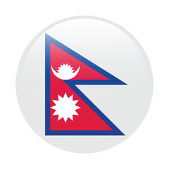 Nepal flag circle icon vector illustration