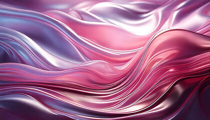 soft holographic energy, shifting soft pink and silver waves, radiant reflections.