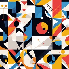 Geometric abstract pattern design for trendy T-shirt print.