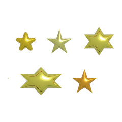 3d 메탈 풍선 별 아이콘 스티커