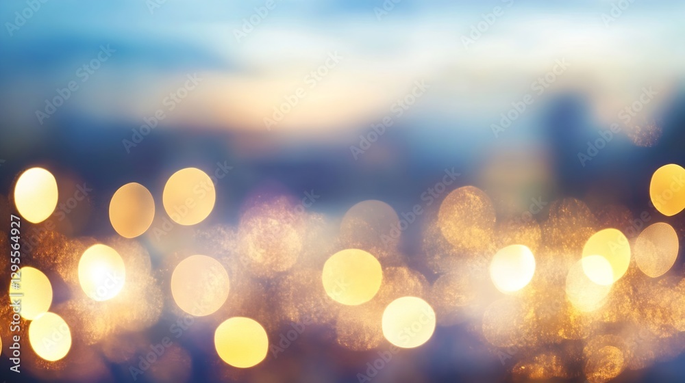 Fototapete vibrant out of focus bokeh lights creating a dreamy and enchanting atmosphere : generative ai