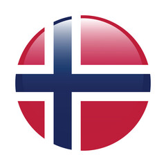 Obraz premium Norway flag circle icon vector illustration design