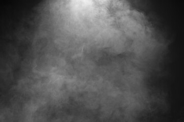 black and white background with smoke