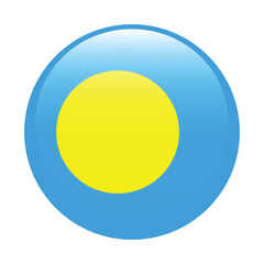 Palau flag circle icon vector illustration