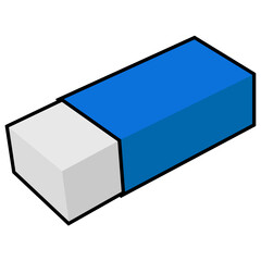 Eraser illustration with line